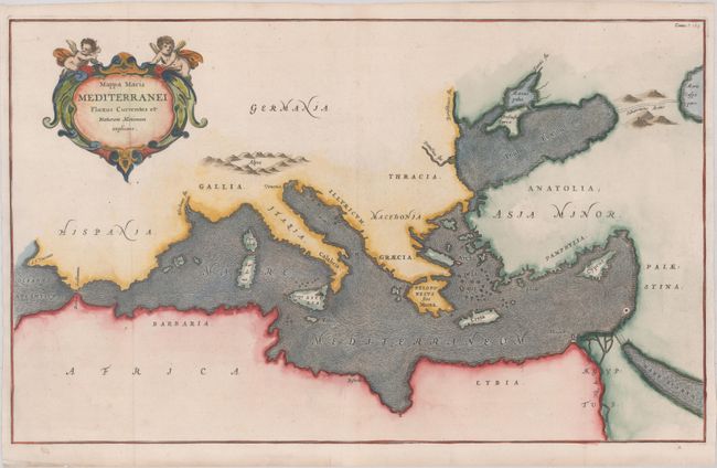 Mappa Maris Mediterranei Fluxus Currentes et Naturam Motionum Explicans