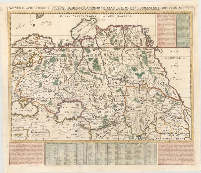 Nouvelle Carte de Moscovie ou sont Representes les Diferents Etats de sa Maieste Czarienne en Europe et en Asie...