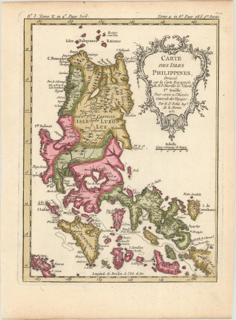 Carte des Isles Philippines, Dressee sur la Carte Espagnole du RP. Murillo de Velarde Ire. Feuille...