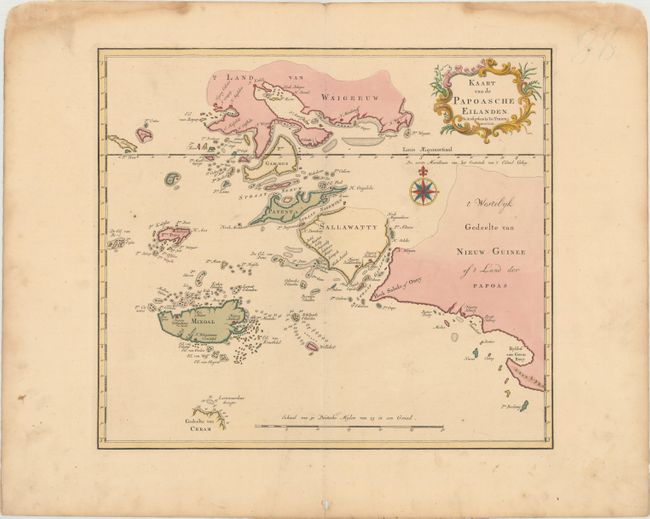 Kaart van de Papoasche Eilanden