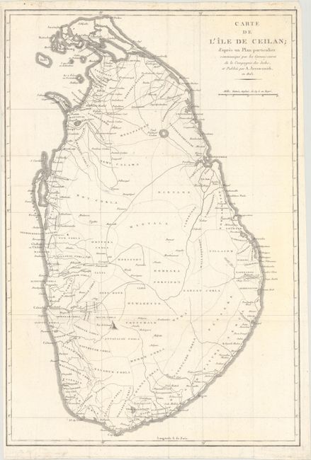 Carte de l'Ile de Ceilan; d'Apres un Plan Particulier Communique par les Commissaires de la Compagnie des Indes, et Publiee