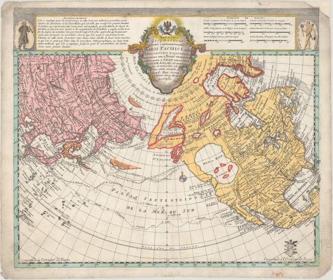 Tabula Geographica Partis Septentrionalis Maris Pacifici cum Adiacentibus Regionibus Nuperrime tam a Russis Orientem...