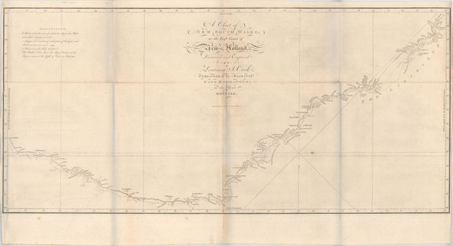 A Chart of New South Wales, or the East Coast of New-Holland. Discover'd and Explored by Lieutenant J. Cook, Commander of His Majesty's Bark Endeavour, in the Year MDCCLXX