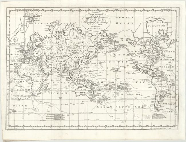 A New and Complete Chart of the World; Displaying the Tracks of Captn. Cook, and Other Modern Navigators