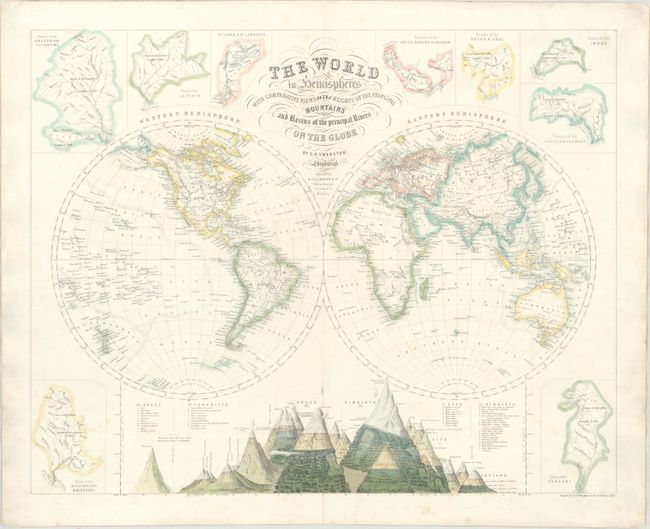 "The World in Hemispheres with Comparative Views of the" by Swanston 