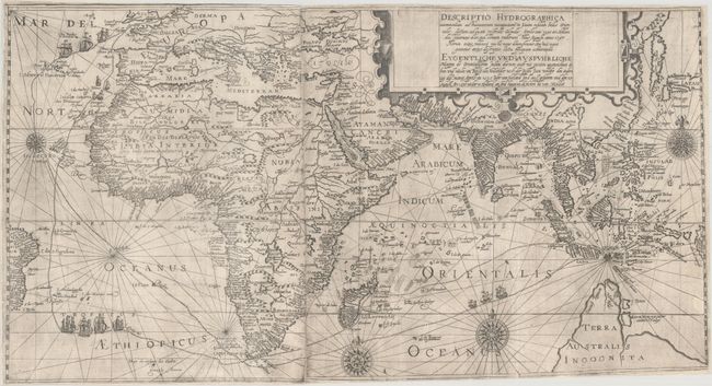 Descriptio Hydrographica Accommodata ad Battavorum Navagatione in Javam Insulam Indiae Orientalis... / Eygentliche und Ausfuhrliche Mappa de Orientallischen Indien Darinen auch mit Puntten Angezeichnet di hin und wider um Reise der Hollander...