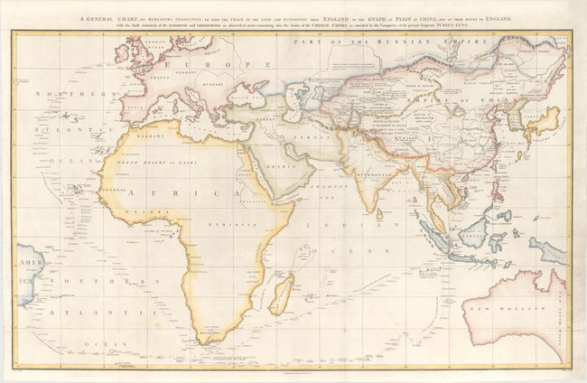 A General Chart, on Mercator's Projection, to Shew the Track of the Lion and Hindostan from England to the Gulph of Pekin in China...