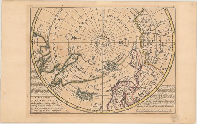 A Map of the North Pole with All the Territories That Lye Near It, Known to Us &c...