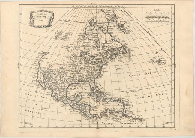 Carte de l'Amerique Septentrionale