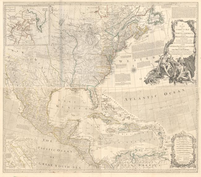 A New and Correct Map of North America, with the West India Islands. Divided According to the Last Treaty of Peace