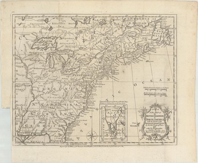 A New Map of the British Dominions in North America; with the Limits of the Governments Annexed Thereto by the Late Treaty of Peace, and Settled by Proclamation, October 7th, 1763