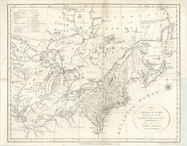 A Map of the Northern and Middle States; Comprehending the Western Territory and the British Dominions in North America from the Best Authorities
