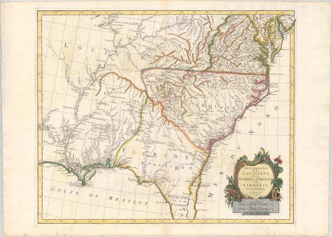 Partie Meridionale de la Louisiane, avec la Floride, la Caroline et la Virginie