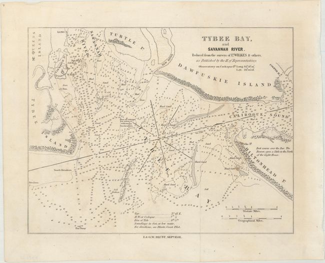 Tybee Bay, and Savannah River. Reduced from the Surveys of Lt. Wilkes & Others...