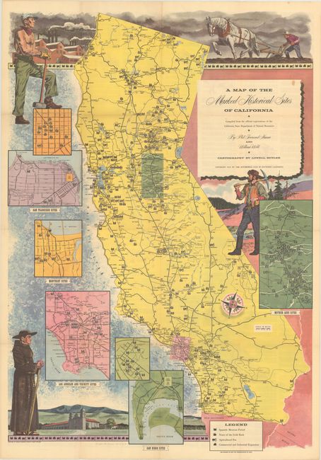 A Map of the Marked Historical Sites of California Compiled from the Official Registration of the California State Department of Natural Resources