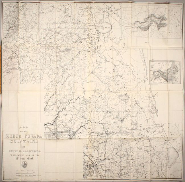 Map of the Sierra Nevada Mountains of Central California. Publication No. 12 of the Sierra Club