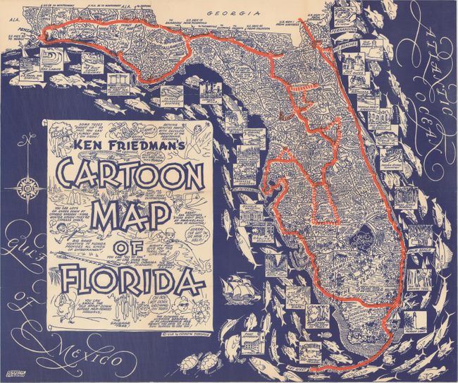 Ken Friedman's Cartoon Map of Florida
