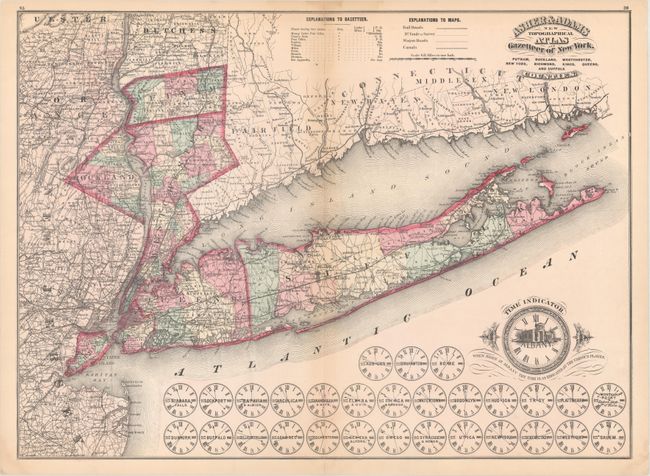 Asher & Adams New Topographical Atlas and Gazetteer of New York. Putnam, Rockland, Westchester, New York, Richmond, Kings, Queens, and Suffolk Counties