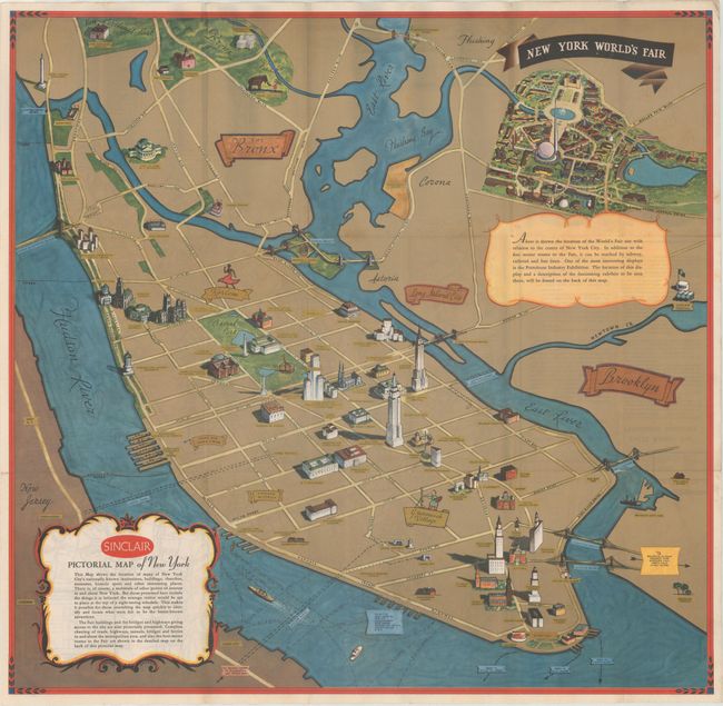 Sinclair Pictorial Map of New York