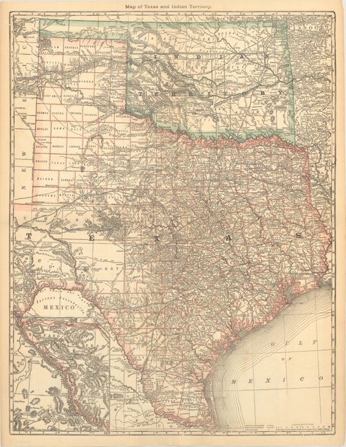 Map of Texas and Indian Territory