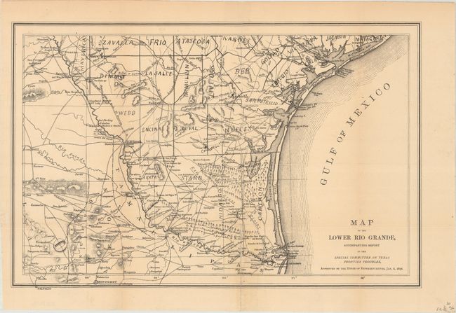 Map of the Lower Rio Grande, Accompanying Report of the Special Committee on Texas Frontier Troubles...