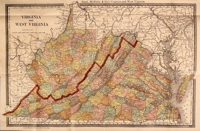 Virginia and West Virginia [bound in] Rand, McNally & Co.'s Indexed Railroad and County Pocket Map and Shippers' Guide of Virginia...