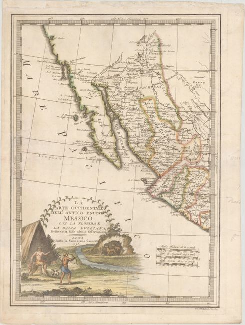 La Parte Occidentale dell' Antico e Nuovo Messico con la Florida e la Bassa Luigiana, Delineata Sulle Ultima Osservazioni