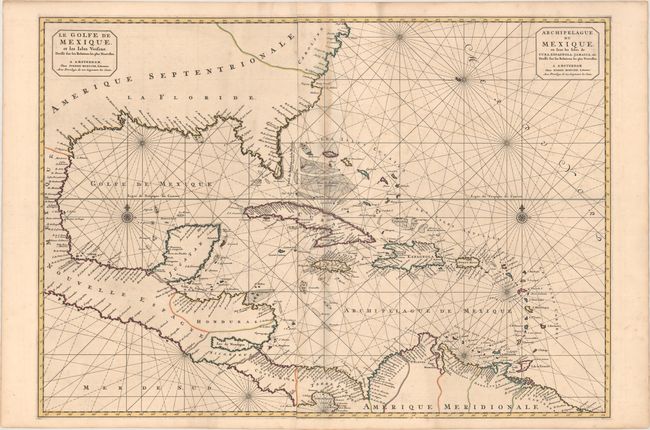 Le Golfe de Mexique, et les Isles Voisine. Dresse sur les Relations les Plus Nouvelles / Archipelague du Mexique, ou sont les Isles de Cuba, Espagnola, Jamaica, &c. Dresse sur les Relations les Plus Nouvelles