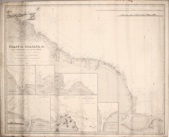 A Chart of the Coast of Guayana, &c. with Enlarged Plans of the Principal Harbours. Compiled from the Latest Authorities
