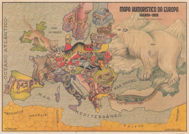 Mapa Humoristico da Europa Guerra - 1939