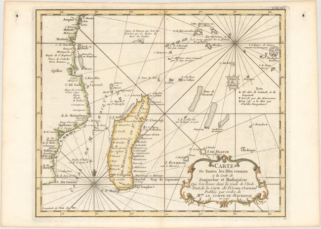 Carte de Toutes les Isles Connues a la Coste de Zanguebar et Madagascar...