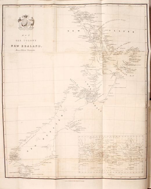 Map of the Colony of New Zealand, from Official Documents [bound in] An Account of the Settlements of the New Zealand Company...