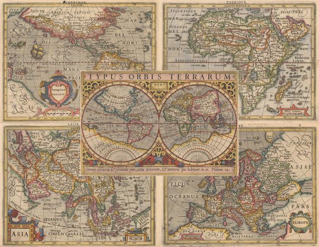 Typus Orbis Terrarum [in set with] America Descrip. [and] Africae Descriptio [and] Asia [and] Europa