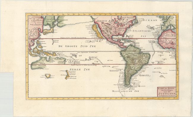 Kaart der Reyze van Drie Schepen naar het Zuydland in de Jaaren 1721 en 1722