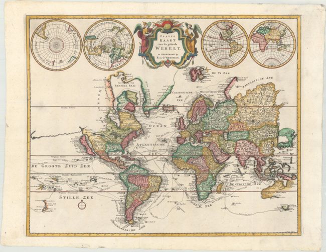 Platte Kaart van de Geheele Werelt