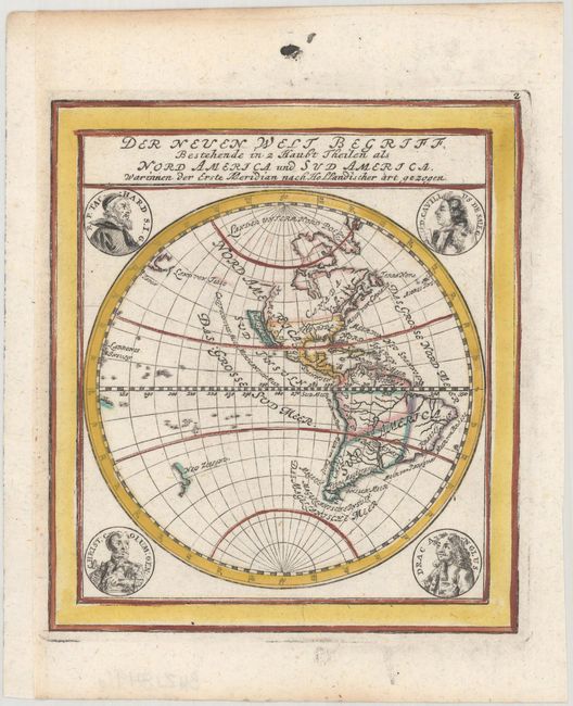 Der Neuen Welt Begriff Bestehende in 2 Haubt Theilen als Nord America und Sud America...