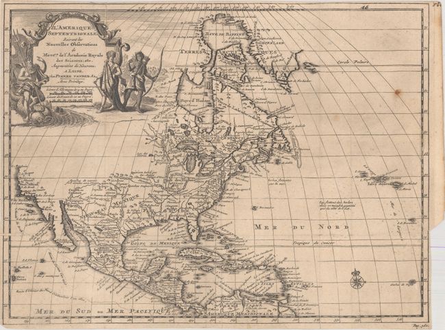 L'Amerique Septentrionale, Suivant les Nouvelles Observations de Messrs. de l'Academie Royale des Sciences, Etc.