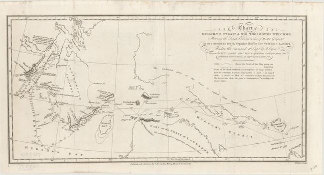 Chart of Hudson's Strait & Sir Thos. Rowe's Welcome Shewing the Track & Discoveries of H.M.S. Griper in an Attempt to Reach Repulse Bay by the Welcome A.D. 1824...