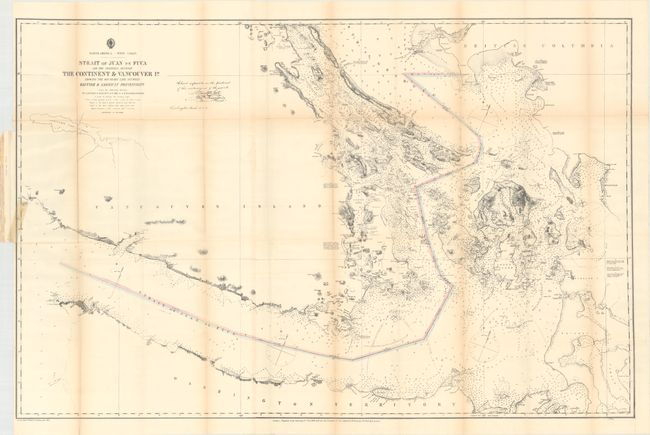 Strait of Juan de Fuca and the Channels Between the Continent & Vancouver Id. Showing the Boundary Line Between British & American Possessions