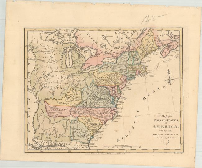 A Map of the United States of America, with Part of the Adjoining Provinces from the Latest Authorities