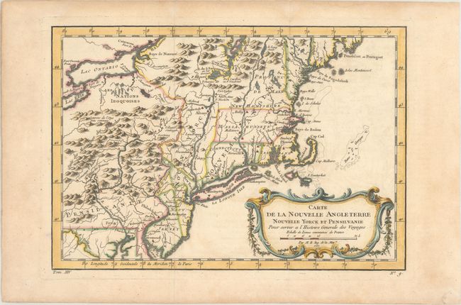 Carte de la Nouvelle Angleterre Nouvelle Yorck et Pensilvanie pour Servir a l'Histoire Generale des Voyages