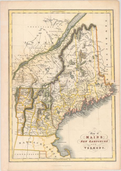 Map of Maine New Hampshire and Vermont