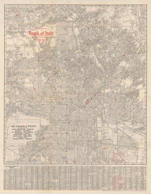 Los Angeles & Vicinity Including Parts of North Hollywood - Burbank Glendale - Pasadena... [with] Automobile Road Map of the Los Angeles Region [and] Map of Los Angeles