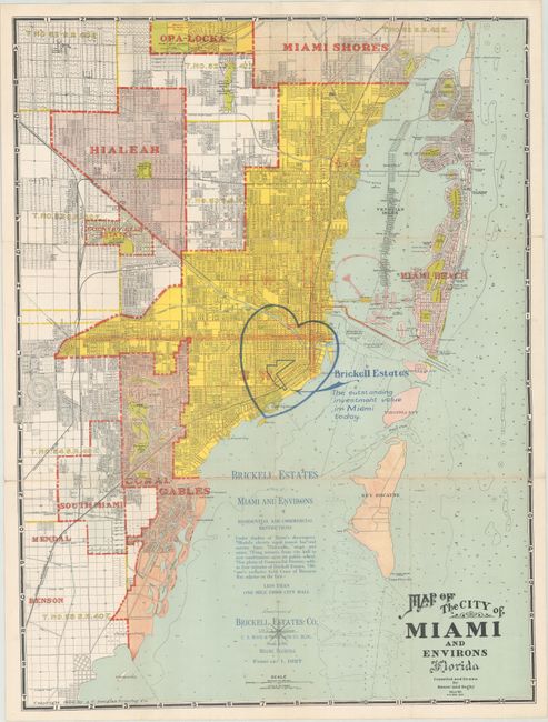 Map of the City of Miami and Environs Florida