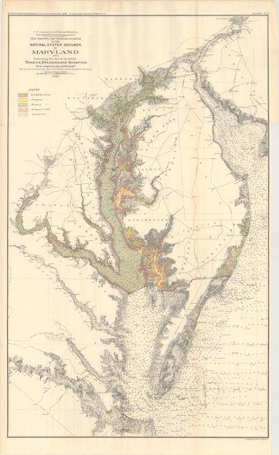 Map Showing the General Location of the Natural Oyster Grounds of Maryland...