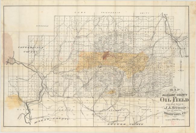 Map of the Allegany County Oil Field from Actual Surveys...