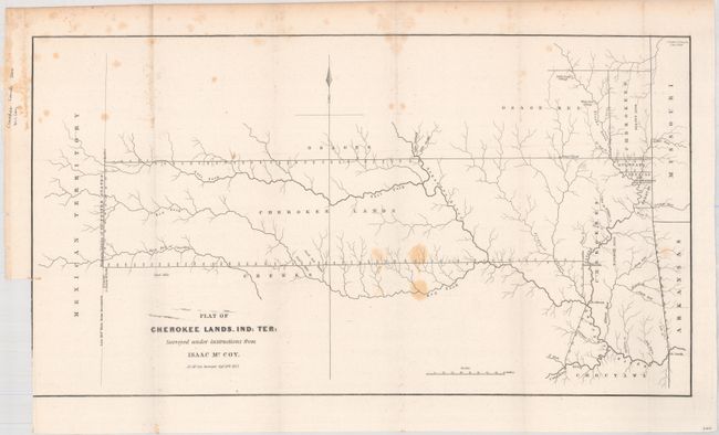 Plat of Cherokee Lands. Ind: Ter: Surveyed Under Instructions from Isaac McCoy