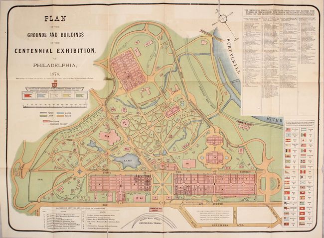 Plan of the Grounds and Buildings of the Centennial Exhibition, at Philadelphia [bound in] Visitor's Guide to the Centennial Exhibition and Philadelphia