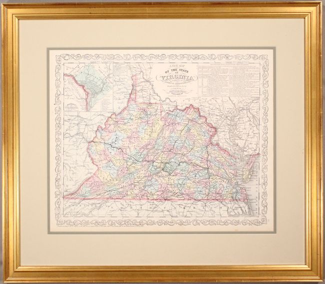 A New Map of the State of Virginia Exhibiting its Internal Improvements Roads Distances &c.