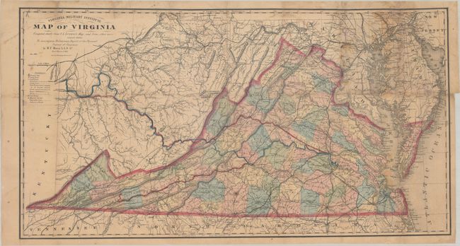 Virginia Military Institute Map of Virginia Compiled Chiefly from C.L. Ludwig's Map, and from Other More Recent Data...